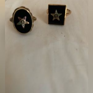 Two Eastern Star Rings